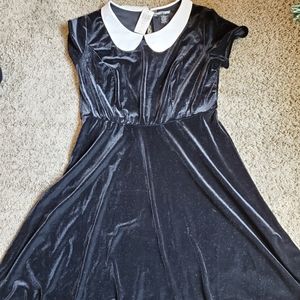 Black dress with white collar
